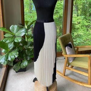 Pleated Black and White H&M Skirt | US10